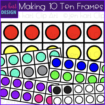 Preview of Making 10 Ten Frames Clip Art {jen hart Clip Art}