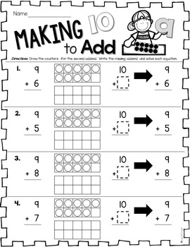 Making 10 to Add ~ Addition Facts to 20 | TpT