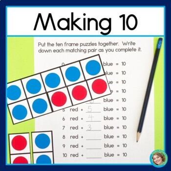 Making 10 with Ten Frame Puzzles by Paula's Primary Classroom | TpT