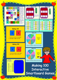 Making 100:  Six interactive mental math games for smartboard