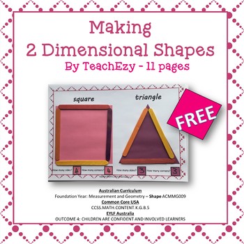 Preview of Making 2 Dimensional Shapes Hands On Activity FREE