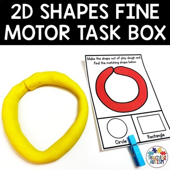 Preview of Making 2D Shapes Out of Play Dough | Fine Motor Task Box