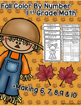 Preview of Making 6,7,8,9&10 Missing Addends Color By Number and Number Bond Activities