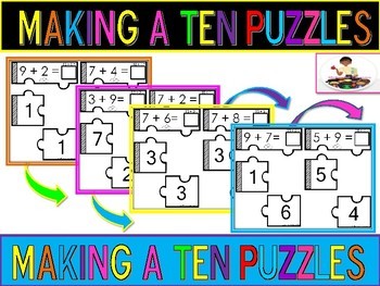 Preview of Making A Ten to Add | Puzzles