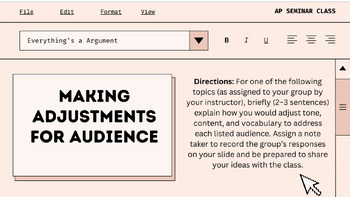 Preview of Making Adjustments for Audiences Lesson & Activity