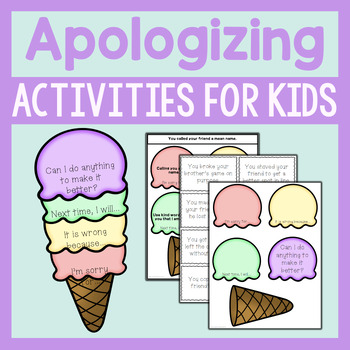 Preview of Apologizing - Social Skills Activities For Conflict Resolution Lessons
