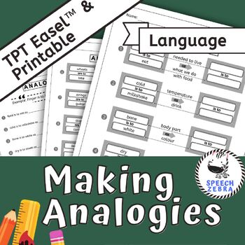 Preview of Making Analogies | Worksheets for Language Therapy
