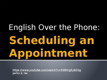 Preview of Making Appointments: English Over the Phone