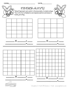 making arrays mulitplication worksheet by mrshernke tpt