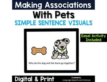 Preview of Distance Learning | Speech Therapy | Categorization and Association with Pets