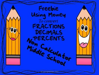 Preview of Making Basic Fractions, Decimals and Percents Easy-Freebie