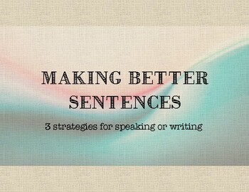 Preview of Making Better Sentences: 3 Strategies For Speaking and Writing on WIDA ACCESS