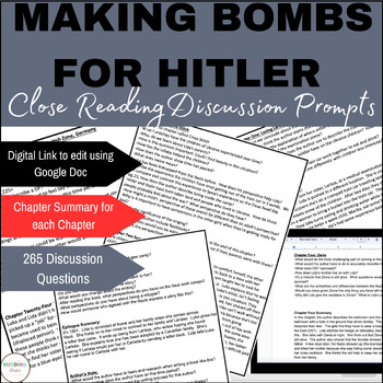 Preview of Making Bombs for Hitler Close Reading Questions & Chapter Summaries