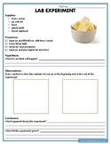 Making Butter Science Experiment Worksheet
