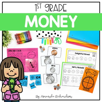 Preview of Counting Money, Coin Identification, Coin Posters, Games Worksheets Anchor Chart
