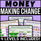 Making Change Homework Packet | Money Math Practice Worksheets | Functional Math