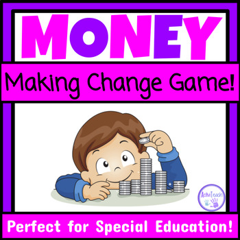 Preview of Making Change Money Game Life Skills Special Education Math Purchasing Game