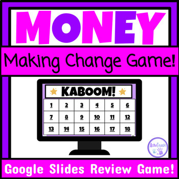 Preview of Making Change Money Kaboom Game Special Education Life Skills Purchasing Game