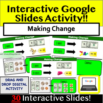 Preview of Making Change REAL pictures Google Slides Money Math