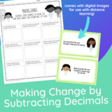 Making Change by Subtracting Decimals | Money Math Gamer Style!