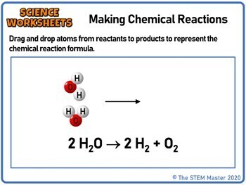 Making Chemical Reactions Worksheets for Google Classroom Distance Learning