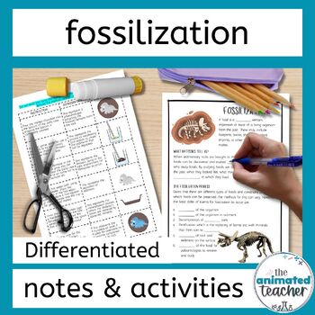 Preview of Making Chocolate Fossils Activity, Cut and Paste and Worksheets