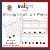 Valentine's Making Words - Word Work K-4, Word Study Activity