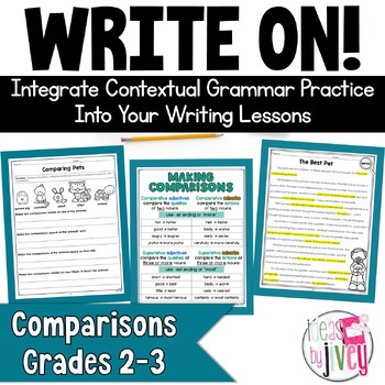 Preview of Making Comparisons - Grammar In Context Writing Lessons for 2nd / 3rd Grade