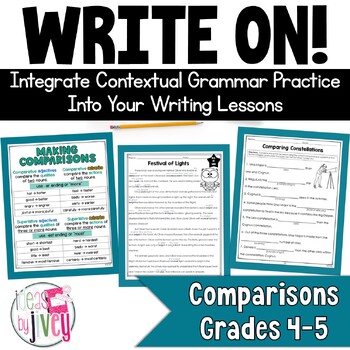 Preview of Making Comparisons - Grammar In Context Writing Lessons for 4th / 5th Grade