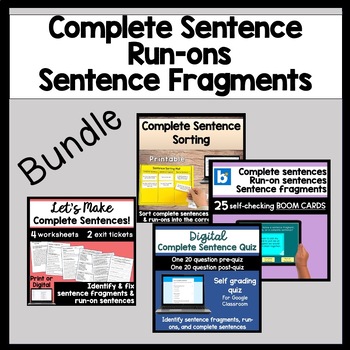 Preview of Making Complete Sentence Bundle