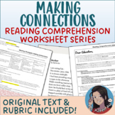 Making Connections Graphic Organizer with Rubric Editable 