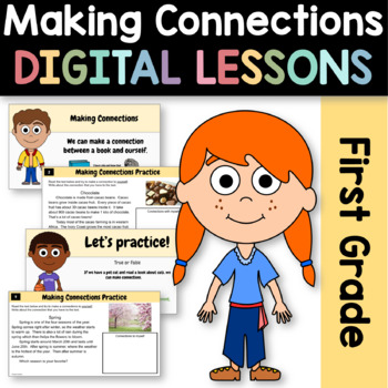 Preview of Making Connections Informational Texts 1st Grade Google Slides | Guided Reading