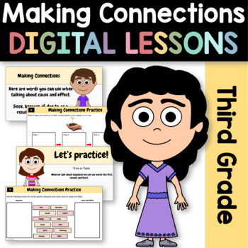 Preview of Making Connections Informational Texts 3rd Grade Google Slides | Guided Reading