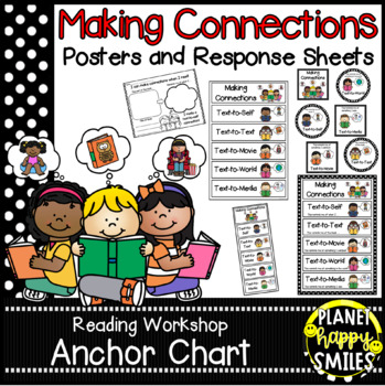 Preview of Reading Workshop Anchor Chart - Making Connections Posters & Response Sheets