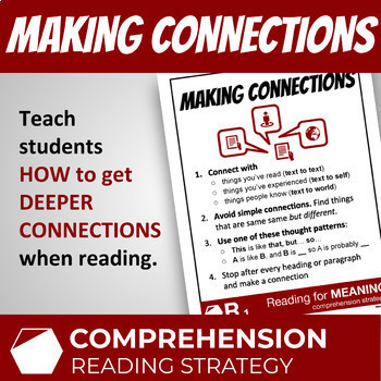 Preview of Making Connections Reading Comprehension Strategy Lesson