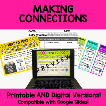 Preview of Making Connections - Reading Strategy (Printable AND Digital)