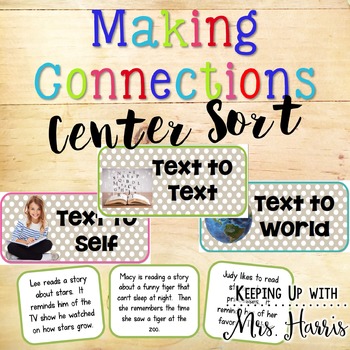 Preview of Making Connections Center Activity
