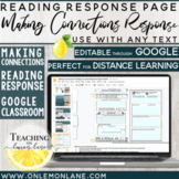 Making Connections Strategy Focused Reading Response: Digi