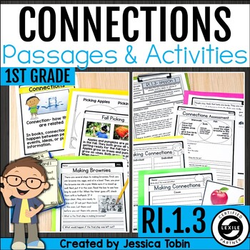 Preview of Making Connections Graphic Organizers, Nonfiction Activities RI.1.3 1st Grade