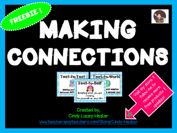 Preview of Making Connections to the Text - FREE mini-posters
