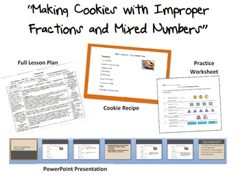 Preview of Making Cookies with Improper Fractions and Mixed Numbers