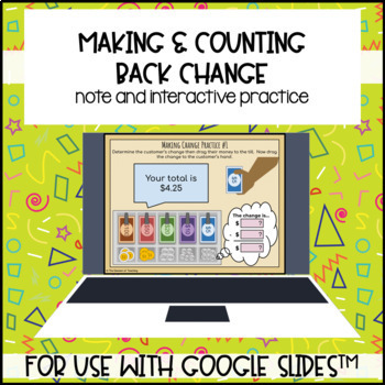 Preview of Making Counting Back Change for use with Google Slides™️ Distance Learning