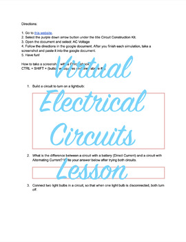 Preview of Making Electrical Circuits Online - Agriculture Welding, Mechanics Assignment