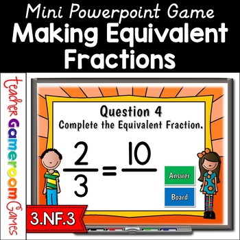 Preview of Equivalent Fractions Mini PowerPoint Game