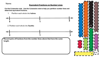 Cuisenaire rods worksheets fractions