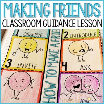 Preview of Friendship Activity: Making Friends Classroom Guidance Lesson for Counseling