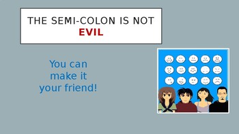 Preview of Making Friends with the Semi-Colon