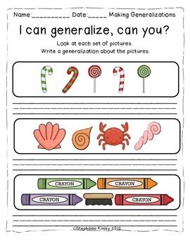 Making Generalizations by Stephanie Kinley Ruffner | TpT