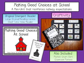 Preview of Making Good Choices Emergent Reader & Craftivity Pack