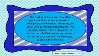 Executive Functioning Skills- Making Good Decisions- Free Introduction Pack